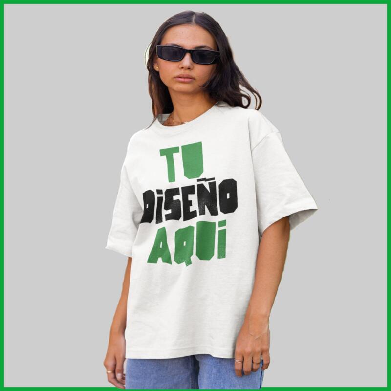 Camiseta Mujer Oversize 100% algodon Thumbnail